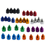 Max 4 Pieces Aluminum Tire/Rim Valve/Wheel Spike Cover Stems Cap Black
