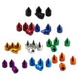 Max 4 Pieces Aluminum Tire/Rim Valve/Wheel Spike Cover Stems Cap Black