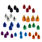 Max 4 Pieces Aluminum Tire/Rim Valve/Wheel Spike Cover Stems Cap Black