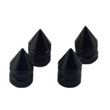 Max 4 Pieces Aluminum Tire/Rim Valve/Wheel Spike Cover Stems Cap Black