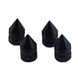 Max 4 Pieces Aluminum Tire/Rim Valve/Wheel Spike Cover Stems Cap Black