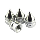 Max 4 Pieces Aluminum Tire/Rim Valve/Wheel Spike Cover Stems Cap Sliver