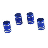 Max 4pcs Aluminum Wheel Valves Tyre Stem Air Caps Cover Auto Motorcycle Blue