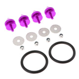 Max Maxb Spike Quick Release Fasteners For Car Bumpers Fender Hatch Lids Kit Purple