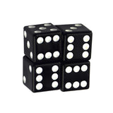 Max Maxb 4 Aluminum Alloy Dice Tire Valve Stem Caps for Car Motorcycle Bicycle Black