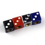 Max Maxb 4 Aluminum Alloy Dice Tire Valve Stem Caps for Car Motorcycle Bicycle Black