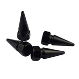 Maxbell 4 Pieces Cone Shaped Car Motorcycle Wheel Tire Valve Stem Caps Black