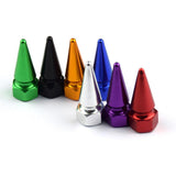 Maxbell 4 Pieces Cone Shaped Car Motorcycle Wheel Tire Valve Stem Caps Black
