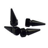 Maxbell 4 Pieces Cone Shaped Car Motorcycle Wheel Tire Valve Stem Caps Black