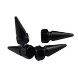 Maxbell 4 Pieces Cone Shaped Car Motorcycle Wheel Tire Valve Stem Caps Black