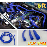 Maxbell 5/16" 8MM ID VACUUM SILICONE TURBO AIR HOSE LINE PIPE TUBE 5 FEET Blue