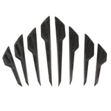 Maxbell 8 Pieces Universal Rubber Front Bumper Splitter Fins Refit Trim Set Black
