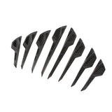 Maxbell 8 Pieces Universal Rubber Front Bumper Splitter Fins Refit Trim Set Black