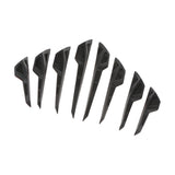 Maxbell 8 Pieces Universal Rubber Front Bumper Splitter Fins Refit Trim Set Black