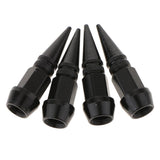 Max 4 Pieces Spike Wheel Tire Valve Stem Car Truck Air Caps Covers 45mm Black