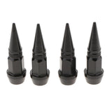 Max 4 Pieces Spike Wheel Tire Valve Stem Car Truck Air Caps Covers 45mm Black