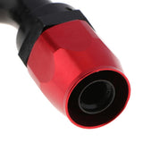 Max AN12-12AN 45 Degree Swivel Oil/ Fuel/Gas Hose Line Fitting Adaptor Black+Red