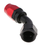 Max AN12-12AN 45 Degree Swivel Oil/ Fuel/Gas Hose Line Fitting Adaptor Black+Red