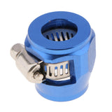 Max Metal Auto Car AN8 Hose End Finisher Fuel Oil Water Line Clip Clamp Blue