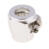 Max Metal Auto Car AN8 Hose End Finisher Fuel Oil Water Line Clip Clamp Silver
