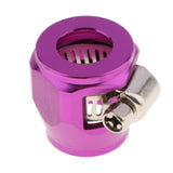 Max Metal Auto Car AN8 Hose End Finisher Fuel Oil Water Line Clip Clamp Purple