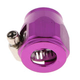 Max Metal Auto Car AN8 Hose End Finisher Fuel Oil Water Line Clip Clamp Purple