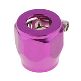 Max Metal Auto Car AN8 Hose End Finisher Fuel Oil Water Line Clip Clamp Purple