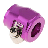 Max Metal Auto Car AN8 Hose End Finisher Fuel Oil Water Line Clip Clamp Purple