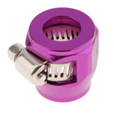 Max Metal Auto Car AN8 Hose End Finisher Fuel Oil Water Line Clip Clamp Purple