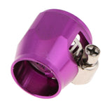 Max Metal Auto Car AN8 Hose End Finisher Fuel Oil Water Line Clip Clamp Purple