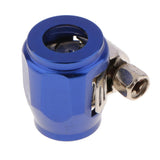Max HEX-4 AN4 4AN -4 Car Fuel Hose Clamp Oil Line Fastener Hex Finisher  Blue