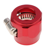 Max HEX-10 AN10 10AN -10 Fuel Hose Clamp Oil Line Fastener Hex Finisher Red