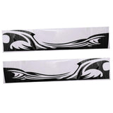 Max 2x Car Flame Totem Side Skirt Modified Personal Decoration Body Paste Black - Aladdin Shoppers