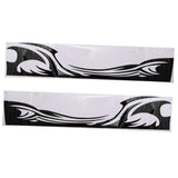Max 2x Car Flame Totem Side Skirt Modified Personal Decoration Body Paste Black - Aladdin Shoppers