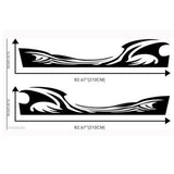 Max 2x Car Flame Totem Side Skirt Modified Personal Decoration Body Paste White - Aladdin Shoppers