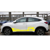 Max 2x Car Flame Totem Side Skirt Modified Personal Decoration Body Paste Yellow - Aladdin Shoppers