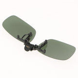 Max Polarized Clip On Flip Up Sunglasses Clip for Myopia Driving Dark Green