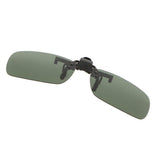 Max Polarized Clip On Flip Up Sunglasses Clip for Myopia Driving Dark Green