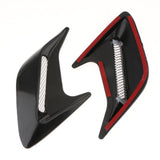 Max 3D Car Shark Gill Simulation Air Flow Intake Vent Side Fender Sticker Black
