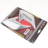 Max 3D Car Shark Gill Simulation Air Flow Intake Vent Side Fender Sticker Silver