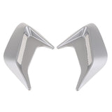 Max 3D Car Shark Gill Simulation Air Flow Intake Vent Side Fender Sticker Silver
