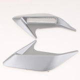 Max 3D Car Shark Gill Simulation Air Flow Intake Vent Side Fender Sticker Silver