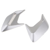 Max 3D Car Shark Gill Simulation Air Flow Intake Vent Side Fender Sticker Silver