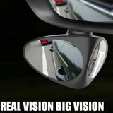 Max Car Auto Adjustable 360 Blind Spot Mirror Wide Angle Rear View Right White