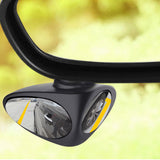 Max Car Auto Adjustable 360 Blind Spot Mirror Wide Angle Rear View Right White