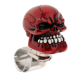 Max 1PC Skull Head Car Steering Wheel Spinner Suicide Knob Handle Booster Red