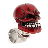 Max 1PC Skull Head Car Steering Wheel Spinner Suicide Knob Handle Booster Red