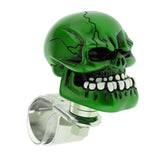 Max 1PC Skull Head Car Steering Wheel Spinner Suicide Knob Handle Booster Green