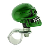 Max 1PC Skull Head Car Steering Wheel Spinner Suicide Knob Handle Booster Green