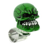 Max 1PC Skull Head Car Steering Wheel Spinner Suicide Knob Handle Booster Green